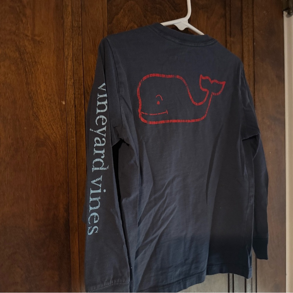 Vineyard Vines Kids Dark Blue Long Sleeve Tee